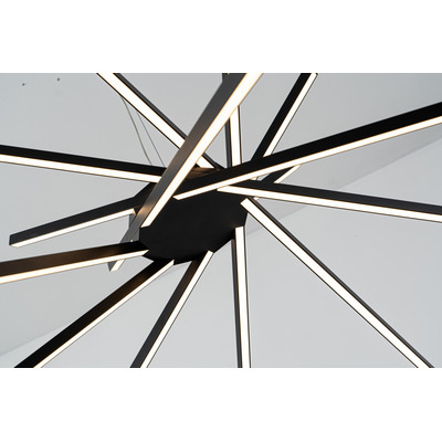 Colgante Led Moderno Regulable H72 Negro Control Remoto Tz