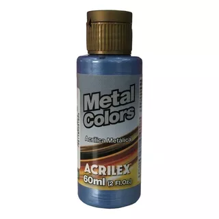 Tinta Acrílica Azul Mar Metálico Acrilex Nature Colors 60 Ml