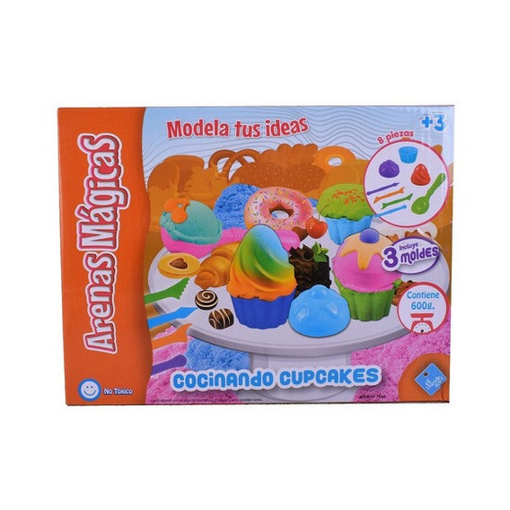 Arenas Mágicas Cocinando Cupcakes Kinética Duende Azul 7544 Color Multicolor