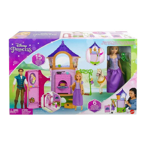 Disney Princess - Torre De Rapunzel - 15 Accesorios Y Muñeca