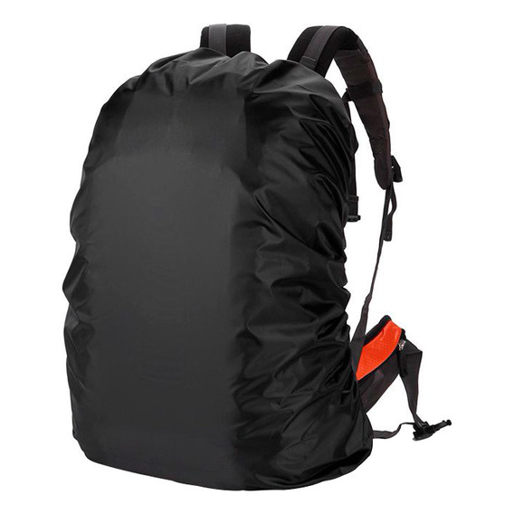 Funda Mochila Piuke Camping Tactica Anti Lluvia Para Viaje Color Negro Diseño De La Tela Liso