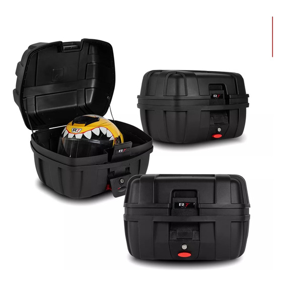 Maletero Moto Caja Baul Con Respaldo Acojinado Universal 37l