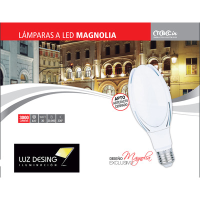 Lampara Led Alta Potencia Magnolia 30w E27 Faroles Tbcin