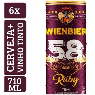 Kit Cerveja Wienbier 58 Red Wine 710ml (6 Un)