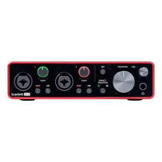 Interfaz De Audio Focusrite Scarlett 2i2 Roja 3.ª  Gen