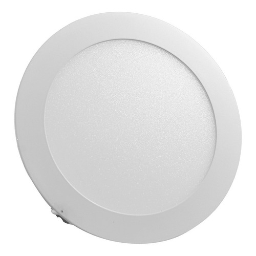 Plafon Led Circular Luz Día De Embutir 12w 220v Panel Slim Color Blanco