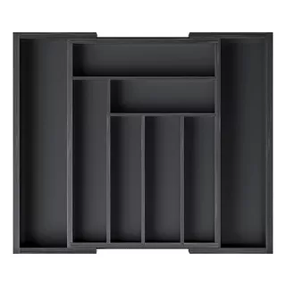 Organizador De Cubiertos Extensible 8 Compartimentos (negro)