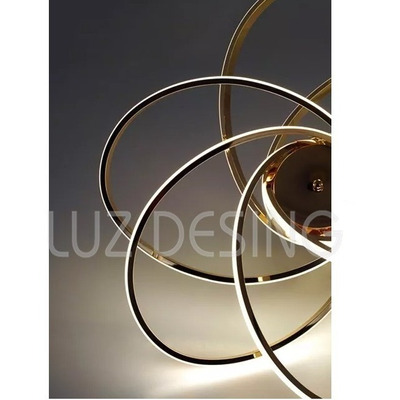 Araña Plafon Luces Led 60w Diseño Moderno Dorado Pal