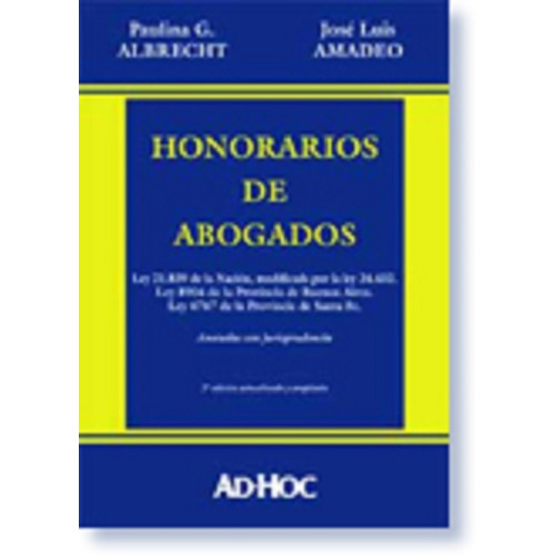 Honorarios De Abogados - Albrecht/amadeo