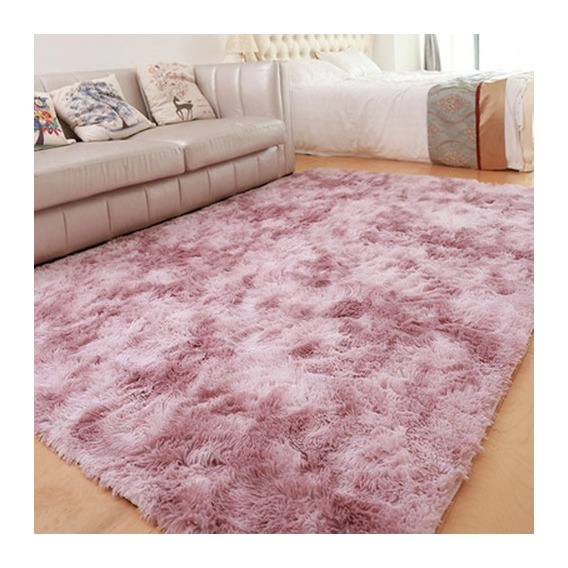 Alfombra Shaggy Super Suave 120 X 160 Cm Color Rosa