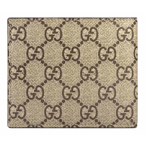 Billetera Gucci 451268 con dise o Bee color beige ebony de lona