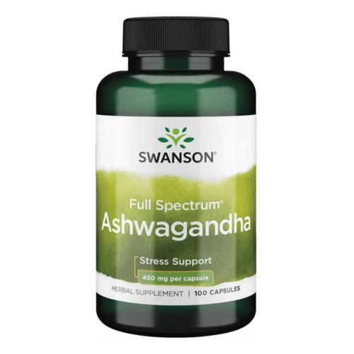 Suplemento en cápsula Swanson  Suplementos Full Spectrum Aswagandha ashwagandha en pote de 1mL 100 un