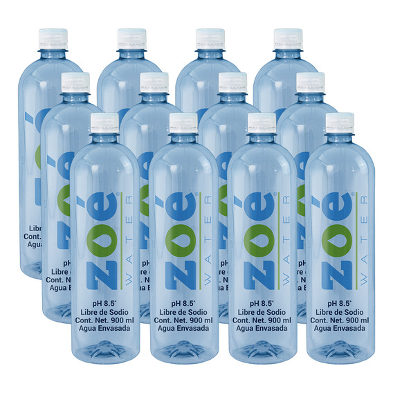 Agua Alcalina Zoé Water 900 Ml 12 Piezas