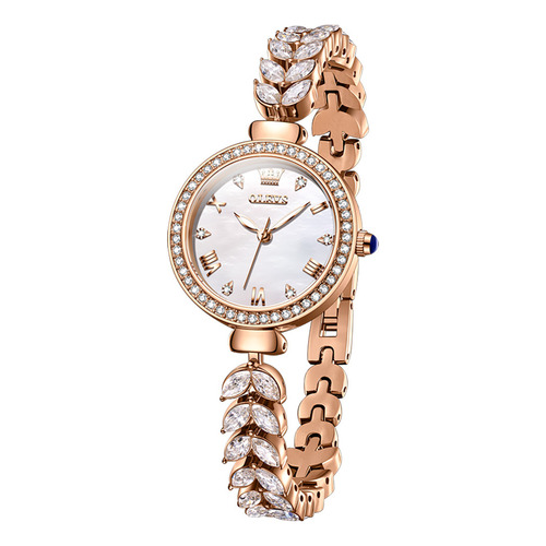 Relojes Olevs Diamond Luxury Luminous Para Mujer Color Del Fondo Rose White