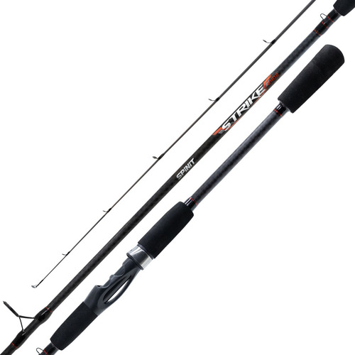 Caña Spinit Strike 2402 2,40 Mts 2 Tramos Pesca Spinning Color Negro