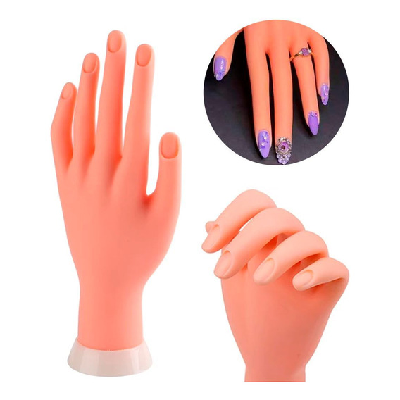 Mano Práctica Para Manicura Uñas 