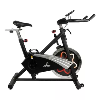 Bicicleta Spinning Profissional Acte Pro E27 Magnética Cor Preto E Vermelho