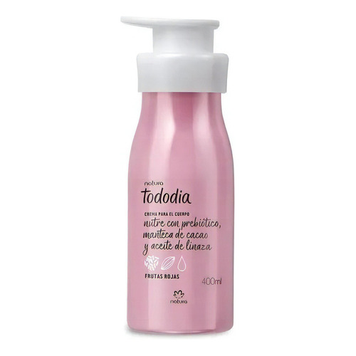 Natura Hidratante Corporal Tododia Crema De 400 Ml Fragancia Frutas Rojas