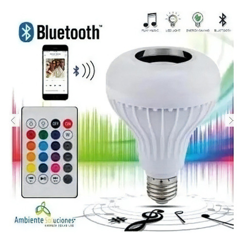 Bombillo Parlante Bluetooth Musica Led Multicolor + Control 