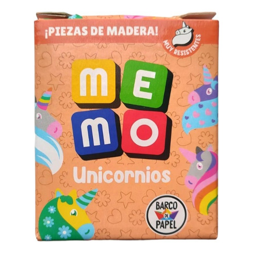 Juego De Mesa De Memoria Me Mo Unicornios Barco De Papel