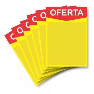 Cartaz Oferta Reutilizavel Visor Promocional Amarelo 29x42