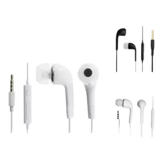 Kit 100 Fone De Ouvido Headset J5 Com Microfone Atacado Cor Branco/preto