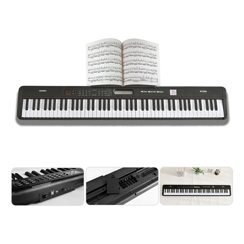 Teclado Musical Digital Piano Para Niños Electrico ADESKE Mini pa600 DZ88 88 teclas negro 110V/220V