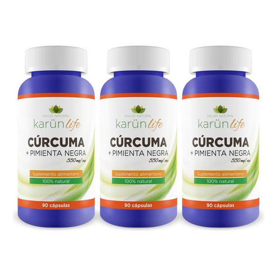 Curcuma Premium Pack  - 3 Frascos (270 Capsuslas)