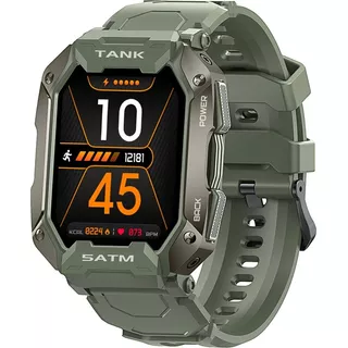 Smartwatch Kospet Rugged Tank M1 Tactical 1.72  Caja 43mm De  Metal Y Plástico  Verde, Malla  Forest Green De  Silicona