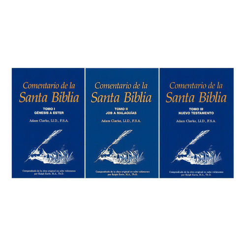 Comentario De La Santa Biblia Tomo 1, 2y 3, De Adam Clarke. Editorial Cnp, Tapa Dura En Español
