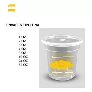 Envase Tipo Tina 5 Onza Con Tapa Quesillo Gelatina Yogurt