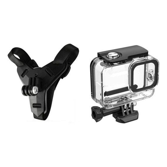 Combo Soporte Casco Para Gopro Hero 12 + Carcasa Sumergib