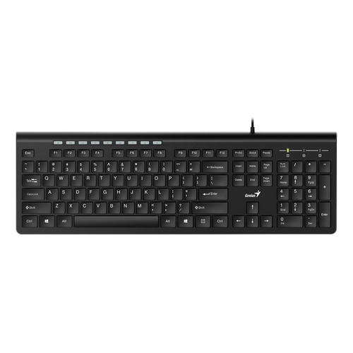 Teclado Genius SlimStar 230 QWERTY español color negro