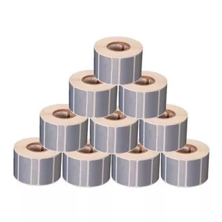 8 Mil Etiqueta Poliéster Plata 51mm X 25mm Ó 2x1 PuLG Invent