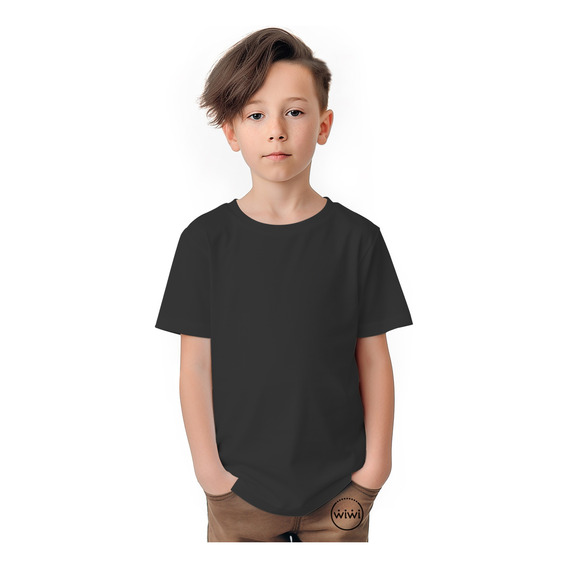 Polera Para Niños 100% Algodón Manga Corte (unisex) 