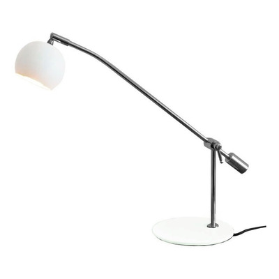 Lampara Escritorio Moderna Blanco Cromo Led Gu10 Deco Gol