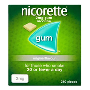 Nicorette Nicotina Gum 2 Mg 210 Chicles Para Dejar De Fumar