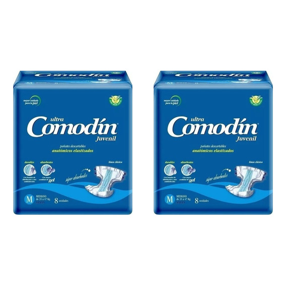 Pack X2 Pañales Comodin Juvenil Anatomic Elastizado Tallem 8