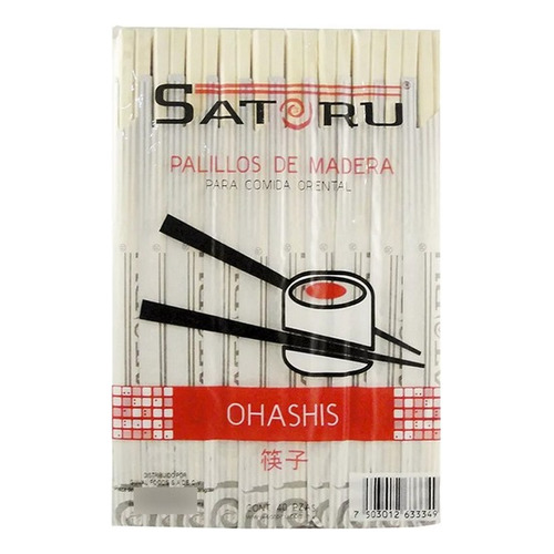 Palillos De Madera Bambu Sushi Satoru 4 /40 Piezas