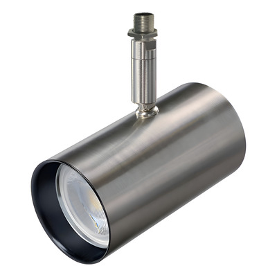 Cabezal Acero Spot Movil Gu10 Apto Led Iluminacion Riel - Acero