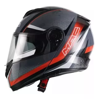 Casco Moto Rebatible Ktm Mac Rock Str Negro/naranja Talle L 