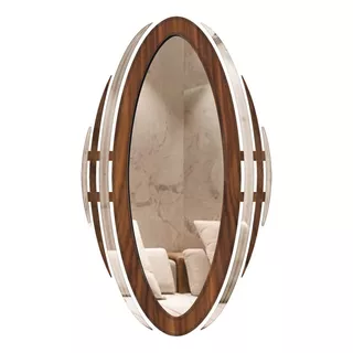 Espelho Decorativo Moldura Corpo Inteiro Vicenza 78x131 Cor Da Moldura Marrom