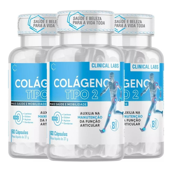 3x Colageno Tipo 2 Rodilla Y Articulación + Vitaminas 60 Cap