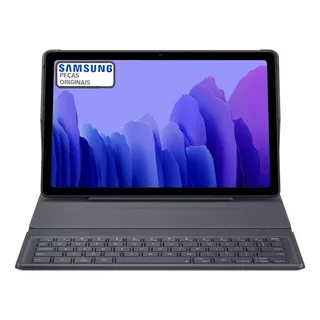 Capa Para Tablet Tab A7 Samsung Abnt2 Bluetooth Com Teclado Book Cover Galaxy Tab A7 Ef-dt500bjpgbr