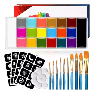  Kit De Pintura Facial Profesional Paleta 20 Colores