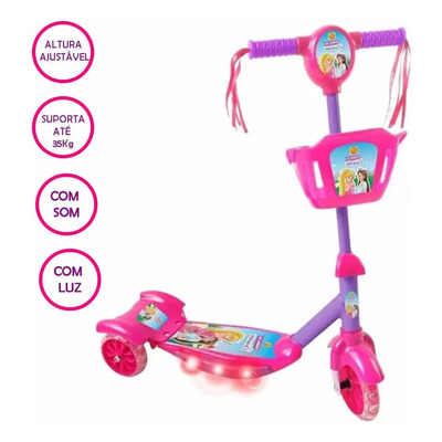 Patinete Infantil 3 Rodas Dm Toys Com Cesta Para Crianças