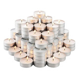 100 Velas Tealight Sin Aroma De 14gr. Duración Aprox.4a5 Hrs