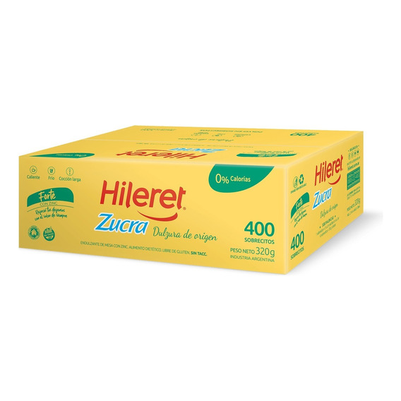 Edulcorante Hileret Zucra 400 Sobres