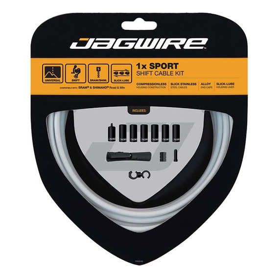 Kit Funda Y Guaya De Cambios Jagwire Sport 2x Gris Hielo