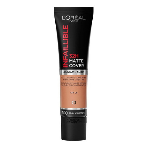 Base de maquillaje líquida L'Oréal Paris Infallible Infaillible Matte Cover Base De Maquillaje L'oréal Paris Infaillible Matte Cover tono 300 cool - 30mL